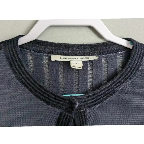 Diane Von Furstenberg Textured Crop Evening  Cardigan - Picture 4 of 8